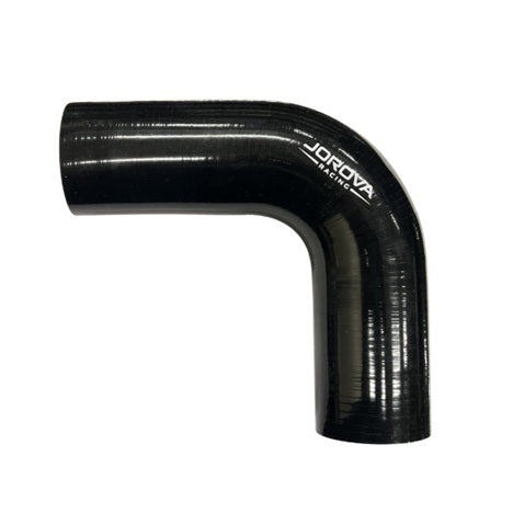 Durite silicone coude 90° renforcée 5 plis Jorova Racing pour circuit turbo, échangeur et admission haute performance.